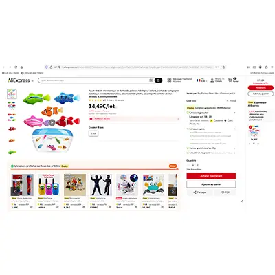 Photo from the official notice: Science and technology Robot Fish - Jouet de bain électronique en forme de poisson robot pour enfant bath toy — chemical & choking risk