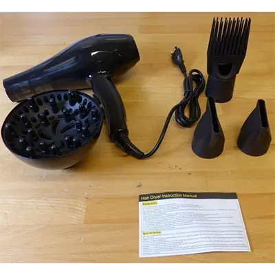 Photo de l’avis officiel: High-power hairdryer Sèche-cheveux — risque: Choc électrique