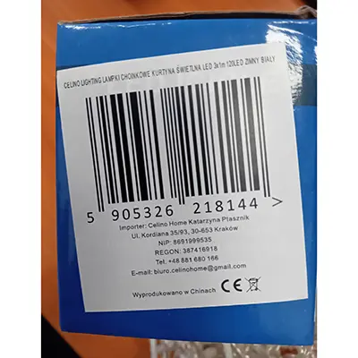 Photo de l’avis officiel: LED ICICLE LIGHT Chaîne d'éclairage — risque: Choc électrique (SR/00835/26)