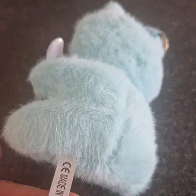 Photo from the official notice: Pop Mart (COUNTERFEIT) THE MONSTERS SPRING WILD AT HOME SERIES SUGAR GLUE PLUSH DOLL PENDANTT soft toy — choking risk