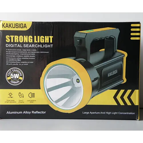 Foto do aviso oficial: KAKUSIGA STRONG LIGHT DIGITAL SEARCHLIGHT Lanterna — risco: Queimaduras & Incêndio