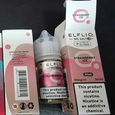 Photo from the official notice: ELFLIQ NIC SALT, POWERWS BY ELFBAR electronic cigarette cartridge — chemical risk (SR/01028/26)