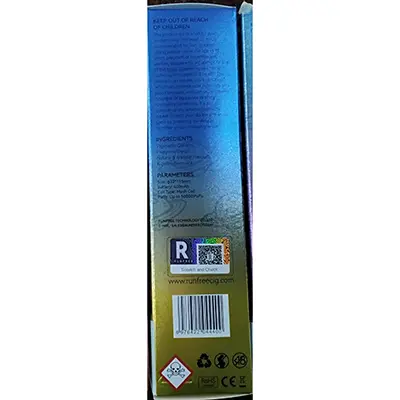 Photo de l’avis officiel: RUNFREE TORNADO 50000 puffs Cigarette électronique jetable — risque: Risque chimique (SR/01037/26)