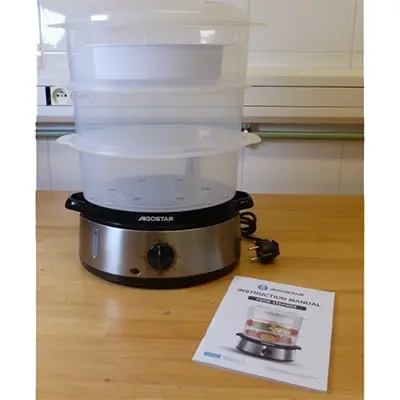 Photo from the official notice: AIGOSTAR Food steamer — electric shock risk