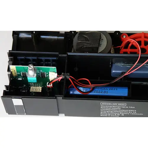 Photo from the official notice: NewRixing SOUNDBAR WIRELESS SPEAKER — burns risk