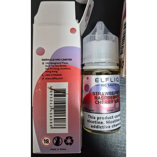 Photo de l’avis officiel: ELFLIQ NIC SALTS Cartouche de cigarette électronique — risque: Risque chimique (SR/01113/26)