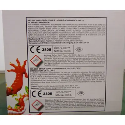 Foto dell’avviso ufficiale: GBV-Weco Vuurwerk B.V. DRGN Double II Fuochi d'artificio — rischio: Ustioni & Lesioni