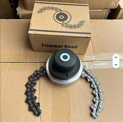 Photo from the official notice: Durable Nylon Electric Gasoline Lawn Mower Head Multi-Functional Chain Mower Parts &amp; Accessories attachmen — injuries risk