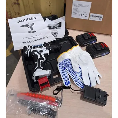 Foto do aviso oficial: Dayplus DayPlus Cordless Drill Broca — risco: Choque elétrico
