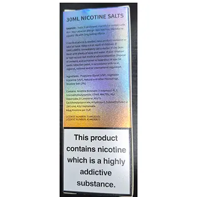 Photo de l’avis officiel: FUMOT SUPER ICE Cartouche de cigarette électronique — risque: Risque chimique (SR/01152/26)