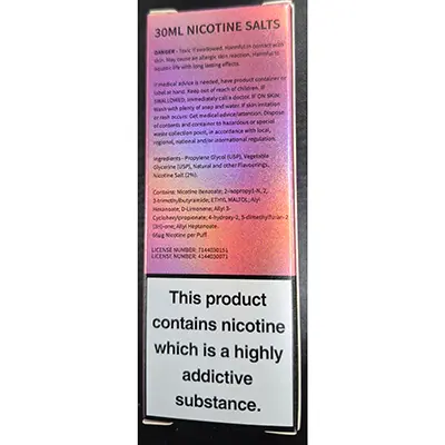 Photo de l’avis officiel: FUMOT SUPER ICE Cartouche de cigarette électronique — risque: Risque chimique (SR/01145/26)