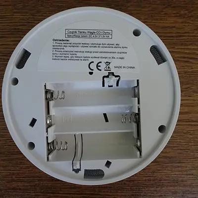 Foto uit de officiële melding: Extralink Carbon Monoxide Smoke Detector Koolmonoxidedetector — risico: Verstikking