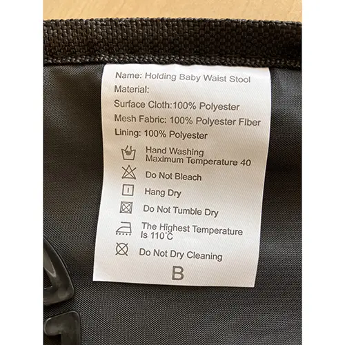 Foto dell’avviso ufficiale: Mumu Princes Holding Baby Waist Stool Seggiolino auto per bambini — rischio: Lesioni