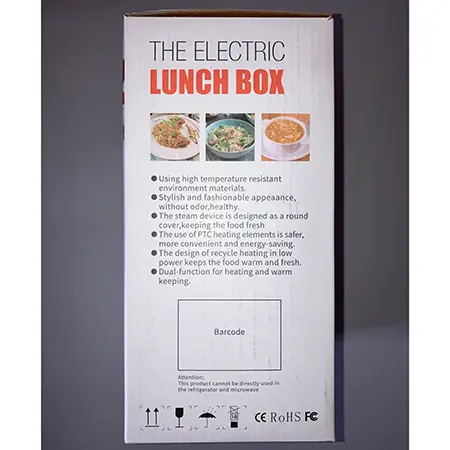 Foto do aviso oficial: Electric Heating Lunch Box Almoço elétrico — risco: Choque elétrico
