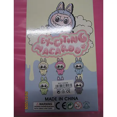 Foto dell’avviso ufficiale: Pop Mart (COUNTERFEIT) EXCITING MACAROO Giocattolo morbido — rischio: Ostruzione delle vie aeree