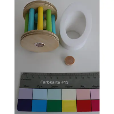 Photo de l’avis officiel: Rolling Drum Ensemble de jouets en bois — risque: Étouffement