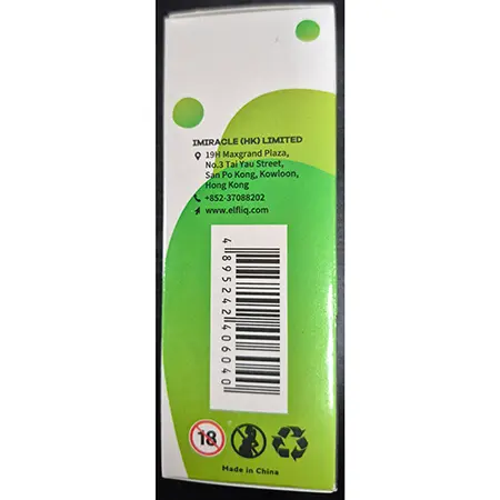 Photo from the official notice: ELFLIQ Electronic cigarette cartridge — chemical risk
