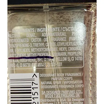 Photo from the official notice: Playboy DEODORANT VIP, BODY FRAGRANCE, PARFUM CORPS, NATURAL SPRAY, VAPORISATEUR — chemical risk
