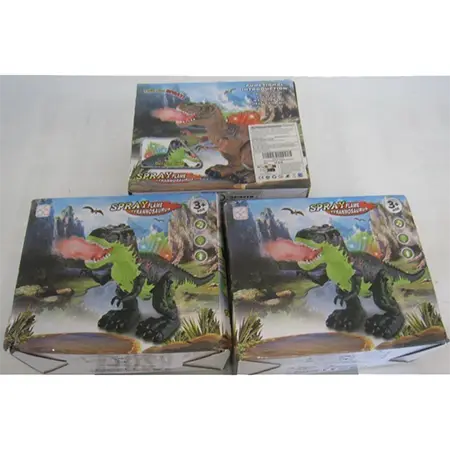 Foto do aviso oficial: T-Rex Dinosaure avec pulvérisation d'eau Brinquedos eletrónicos — risco: Queimaduras & Químico
