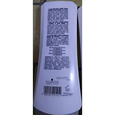 Foto aus der offiziellen Meldung: Schwarzkopf GLISS KUR HAIR REPAIR, PURIFY &amp; PROTECT Haarspülung — Risiko: Chemikalie