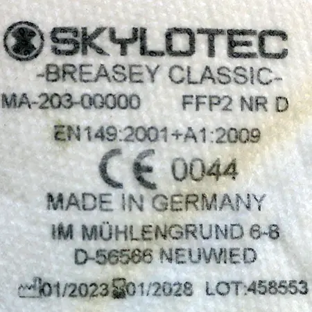 Photo de l’avis officiel: Skylotec Breasy Classic Masque de filtre à particules — risque: Risque sanitaire/autre
