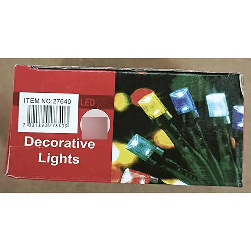 Photo de l’avis officiel: LED decorative lights Chaîne d'éclairage — risque: Choc électrique (SR/01245/26)