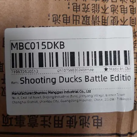 Photo de l’avis officiel: Shooting ducks battle edition Jeu de tir — risque: Risque chimique & Étouffement