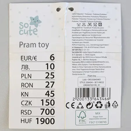 Foto do aviso oficial: Looney Tunes Pram toy Brinquedo macio — risco: Engasgamento