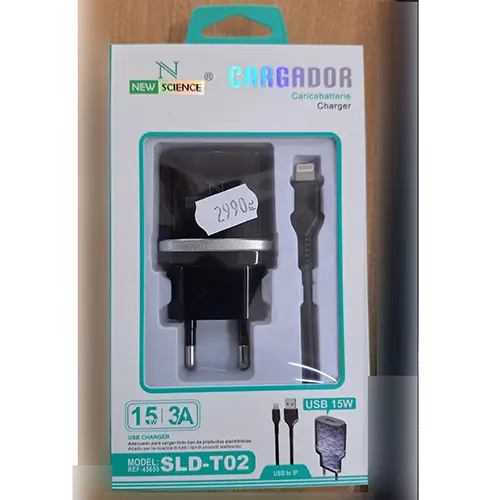 Photo de l’avis officiel: NEW SCIENCE Cargador / Charger Chargeur USB — risque: Choc électrique