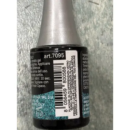 Photo de l’avis officiel: Estrosa Ottanio Metallic Gel vernis à ongles — risque: Risque chimique