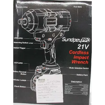 Foto do aviso oficial: Sundpey Pro Cordless Impact Wrench Chave de impacto — risco: Choque elétrico