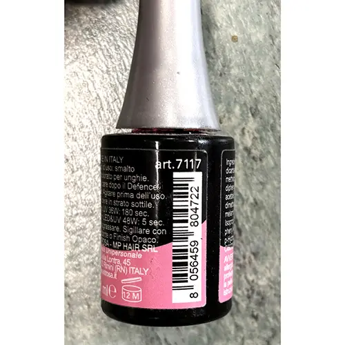 Photo de l’avis officiel: Estrosa Smalto gel Fiesta Gel vernis à ongles — risque: Risque chimique