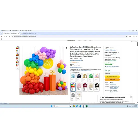 Photo de l’avis officiel: Patimate Rainbow Balloons Ballons — risque: Risque chimique
