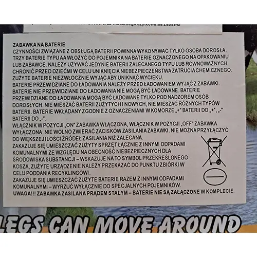 Photo from the official notice: sheng er na Milk Cow plastic toy — damage to hearing risk