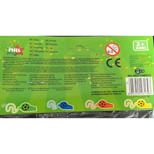 Photo from the official notice: Mile Fisohietto plastic toy set — choking risk