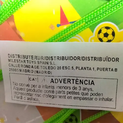 Photo from the official notice: Mile Fisohietto plastic toy set — choking risk