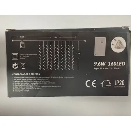 Photo de l’avis officiel: SWB LUZ NAVIDAD LED Chaîne d'éclairage — risque: Choc électrique