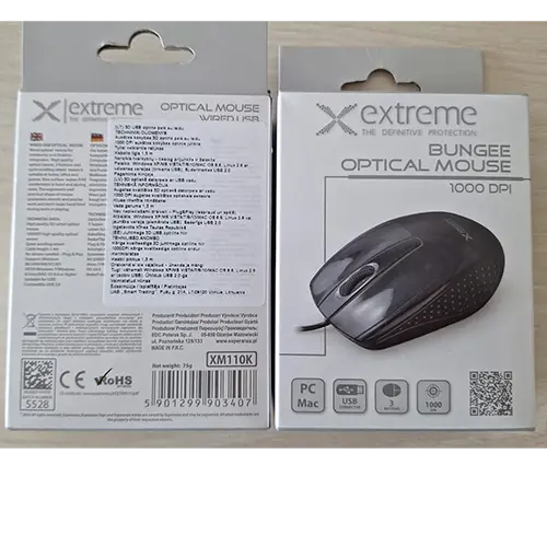 Foto dell’avviso ufficiale: XEXTREME Datora pele ar USB Mouse da gioco — rischio: Rischio chimico