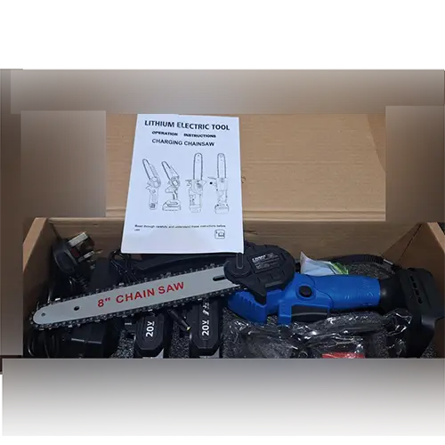 Photo from the official notice: JUSFIT Electric Chainsaw — fire risk