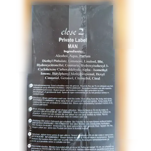 Foto dell’avviso ufficiale: PRIVATE LABEL MAN CLOSE 2 Eau de toilette — rischio: Rischio chimico