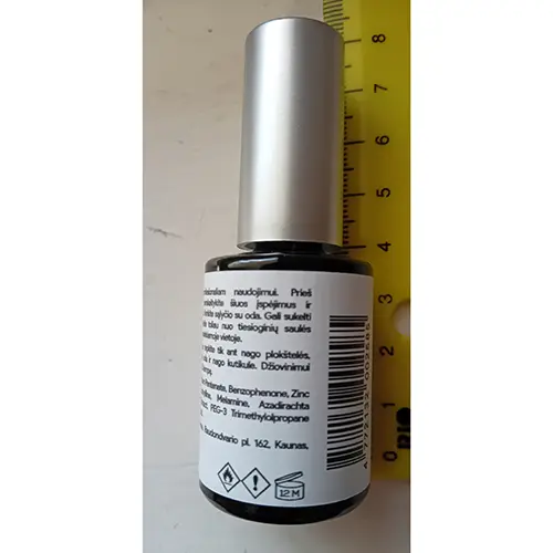 Photo de l’avis officiel: Master Gel Glossy Top Gel Gel vernis à ongles — risque: Risque chimique