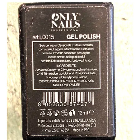 Foto uit de officiële melding: ONLY NAILS Neon - Cat's Eyes Gel nagellak — risico: Chemische risico's