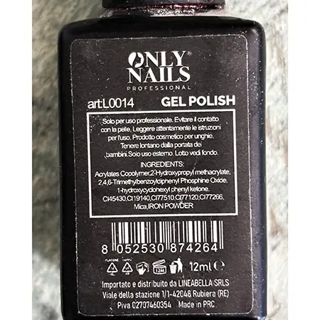 Photo de l’avis officiel: ONLY NAILS Crystal - Cat's Eyes Gel vernis à ongles — risque: Risque chimique