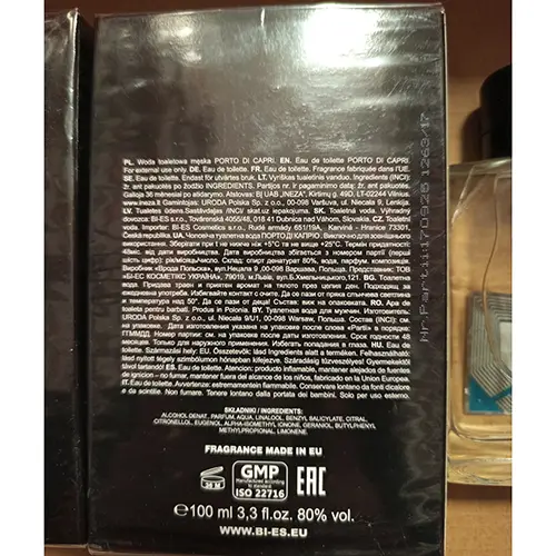 Photo de l’avis officiel: Bi•es Eau de toilette — risque: Risque chimique