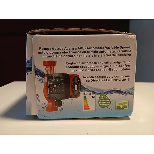 Photo de l’avis officiel: Avansa Circulation Pump Pompe à eau — risque: Choc électrique