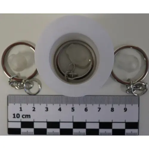 Photo from the official notice: Flying Tiger Copenhagen Noglering Key Ring key ring with toy — choking risk