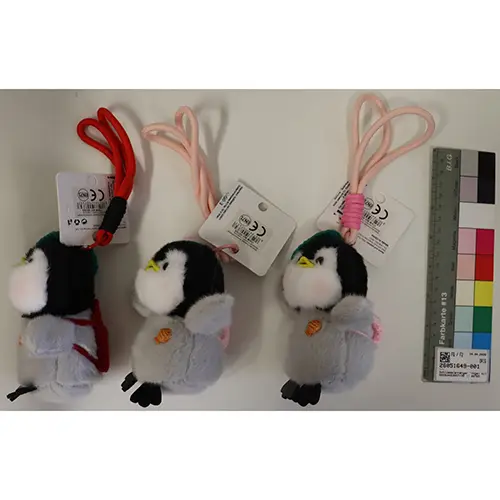 Foto do aviso oficial: YOYOSO Brinquedo macio com chaveiro — risco: Engasgamento