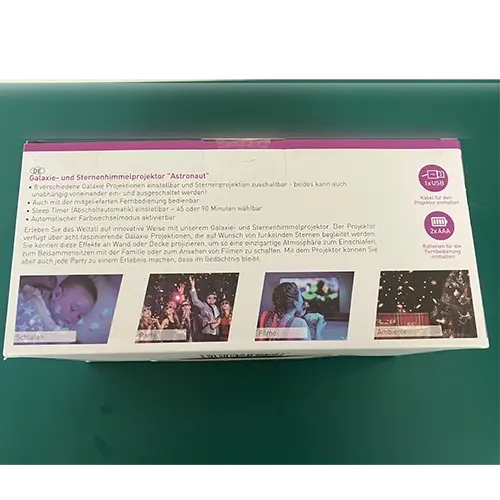 Photo de l’avis officiel: MEBUS Galaxie- und Sternenhimmelprojektor "Astronaut" Projecteur — risque: Dommages à la vue