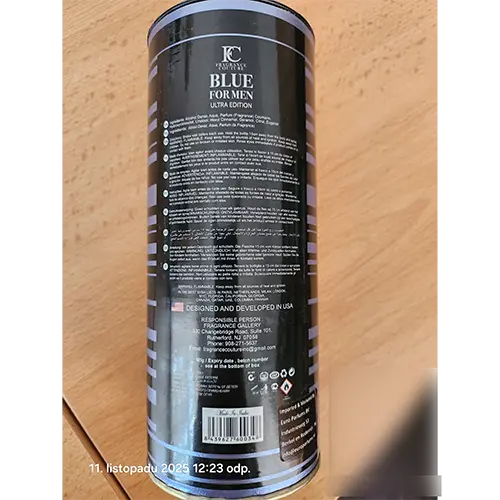 Foto dell’avviso ufficiale: BLUE FOR MEN ULTRA EDITION Profumo — rischio: Rischio chimico