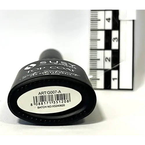 Photo from the official notice: Susy Make-Up Italy Top Coat gel nail polish — chemical risk